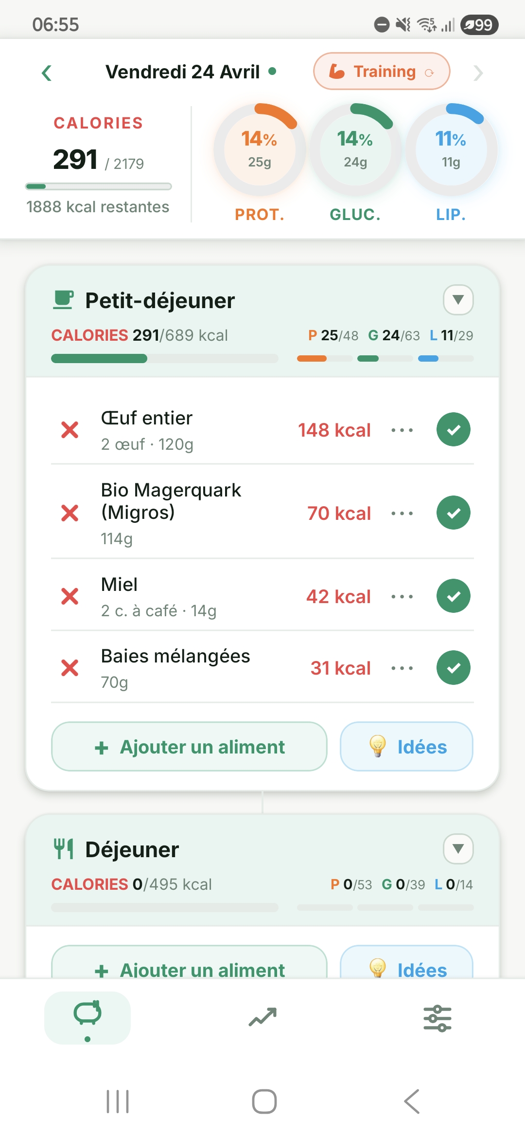 NutriMe — journal quotidien